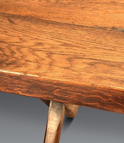 Large Early 19th Century George III Oak Tavern Table photo vintage