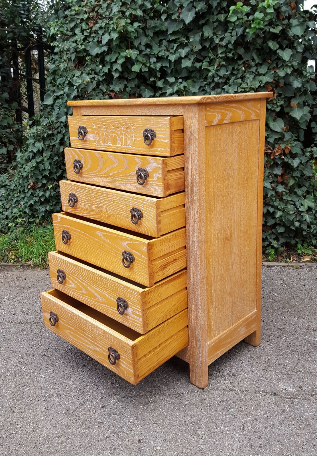 Limed Oak Chest Of Drawers photo vinterior
