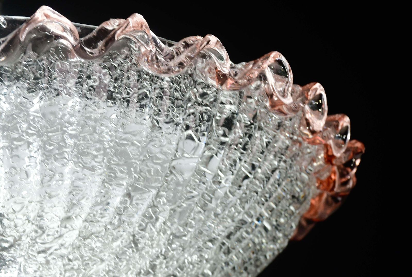 Lighting Charming Italian Pink Murano Glass Ceiling Fixture, Murano, 1970 photo