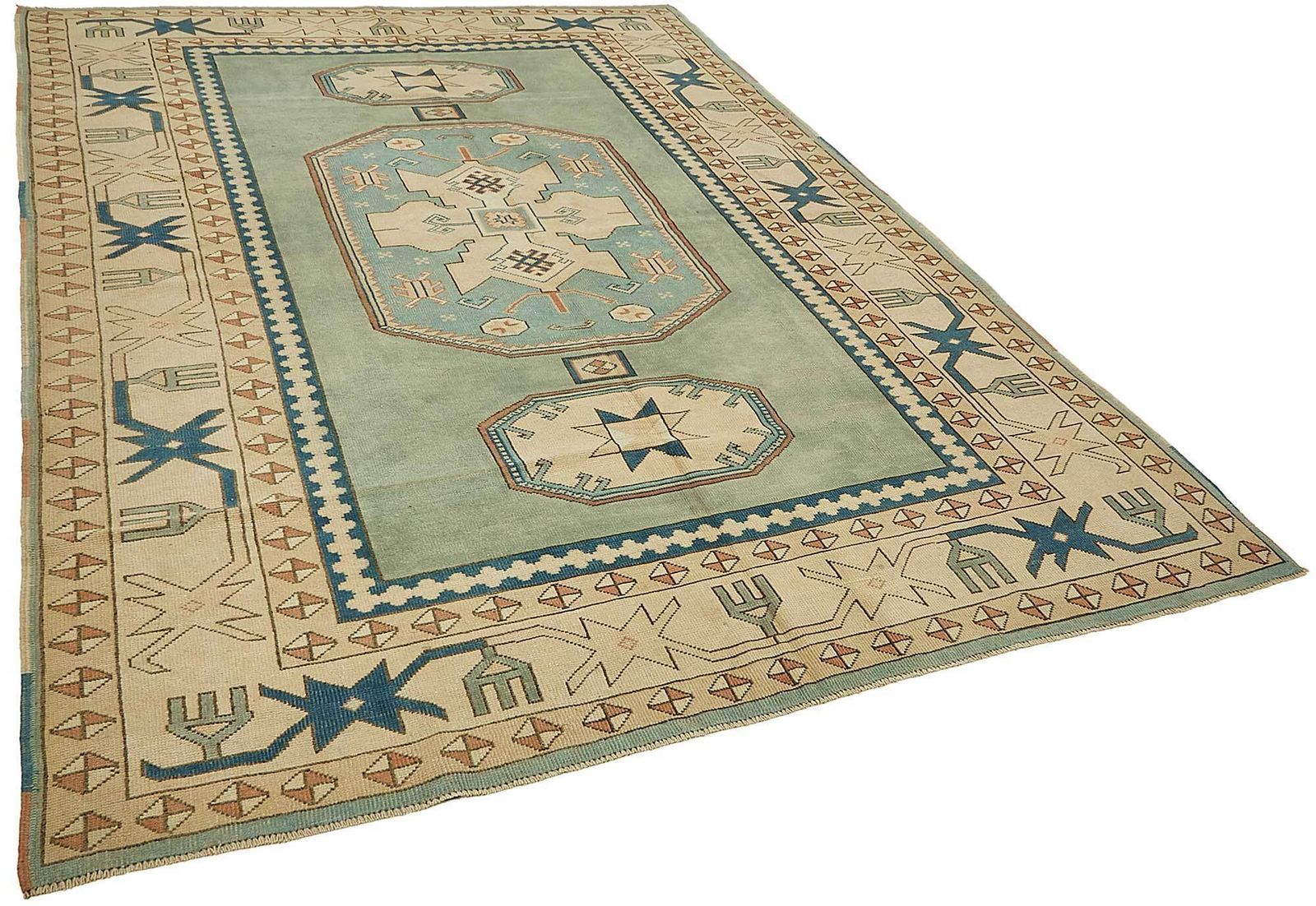 Turkish Beige Handmade Oriental Rug 210 X 297 Cm photo furniture