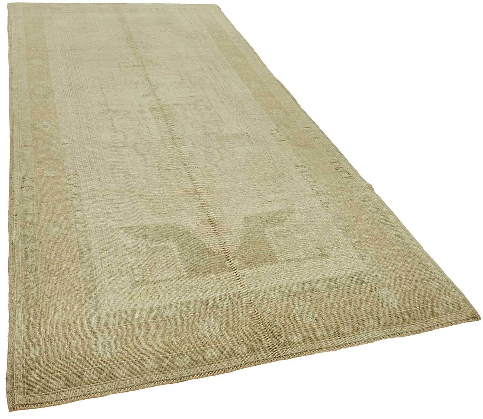 Turkish Beige Handmade Oriental Rug 148 Cm X 316 Cm photo furniture