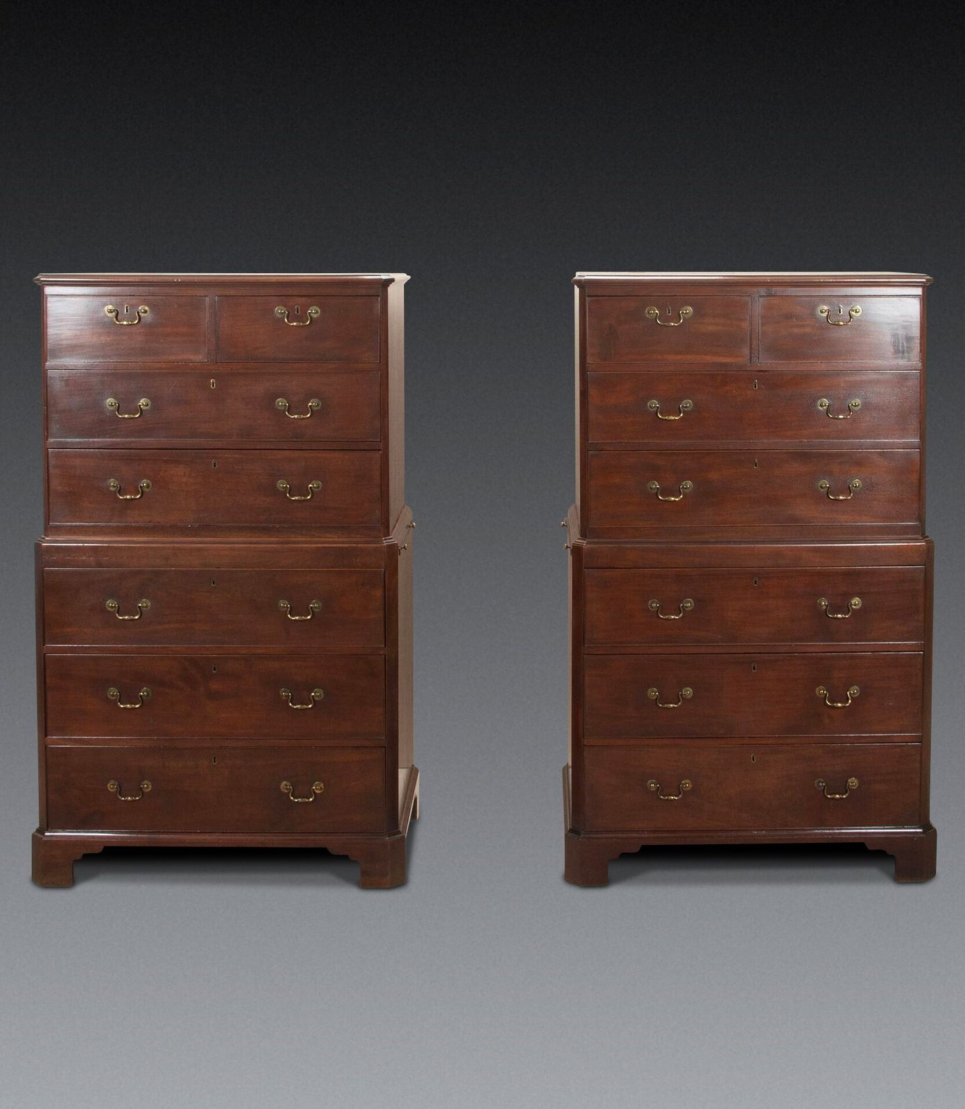 Rare Pair Of Geo II Chest On Chests