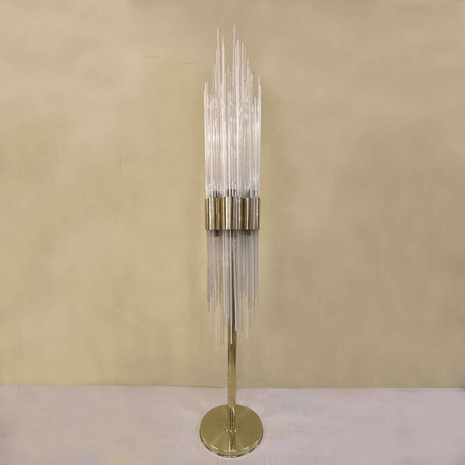 photo buy Floor Lamp Attributed To Carlo Nason 1960s Brass And Fountain Of Glass Strands