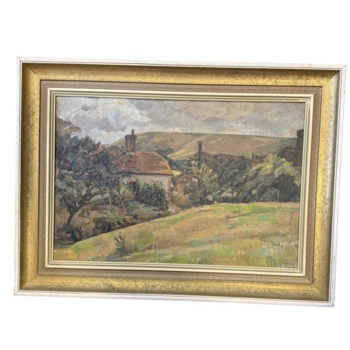 Percy Horton Ma Rba Arca (1897 1970) Oil On Canvas Country Scene