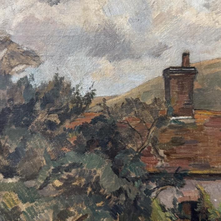Percy Horton Ma Rba Arca (1897 1970) Oil On Canvas Country Scene photo Art