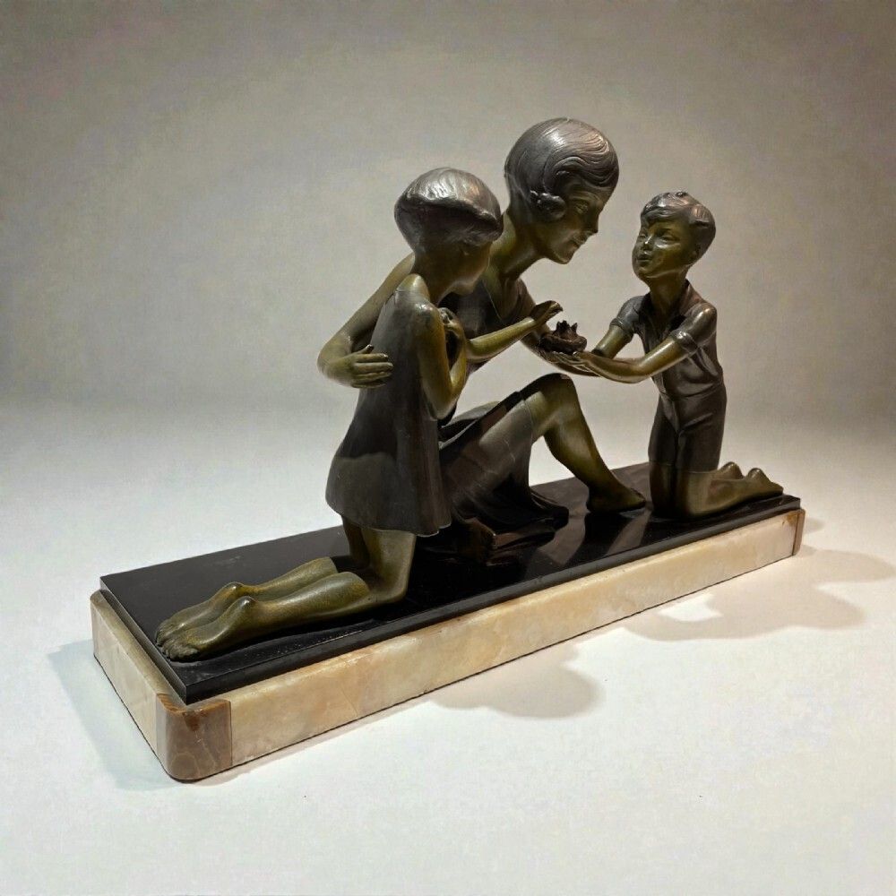 Art Deco Sculpture By P. Sega photo for sale