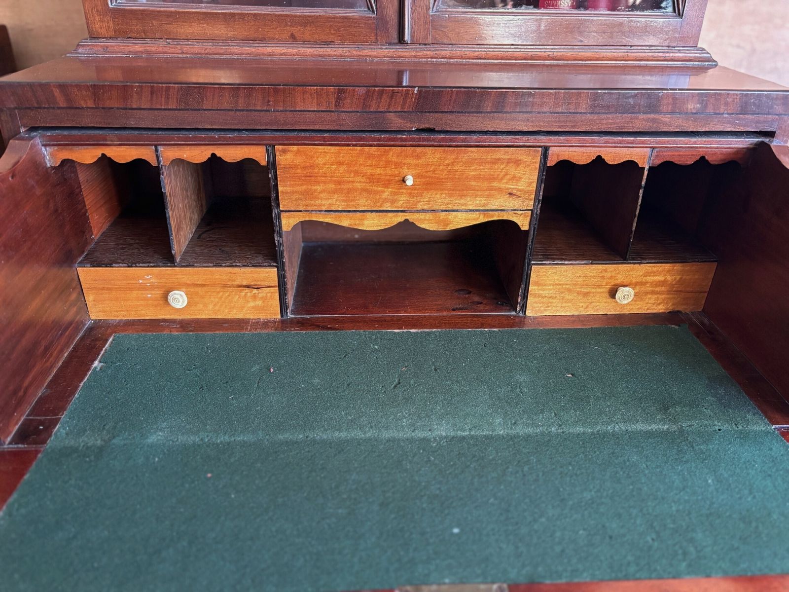 photo buy Small Regency Mahogany Secretaire Bookcase