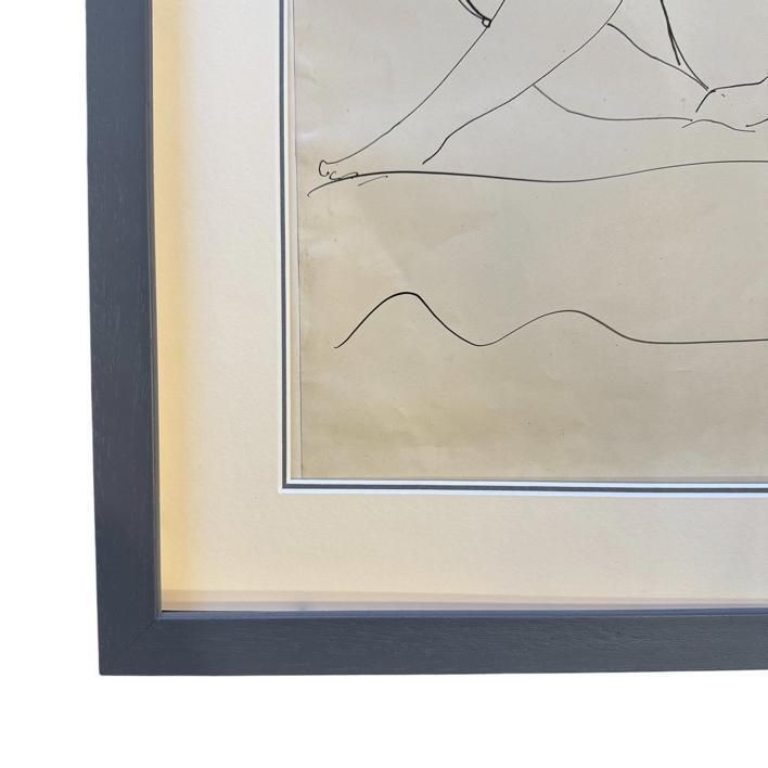 Study Of A Seated Female Nude   Edward Wolfe Ra (1897 1982) photo for sale