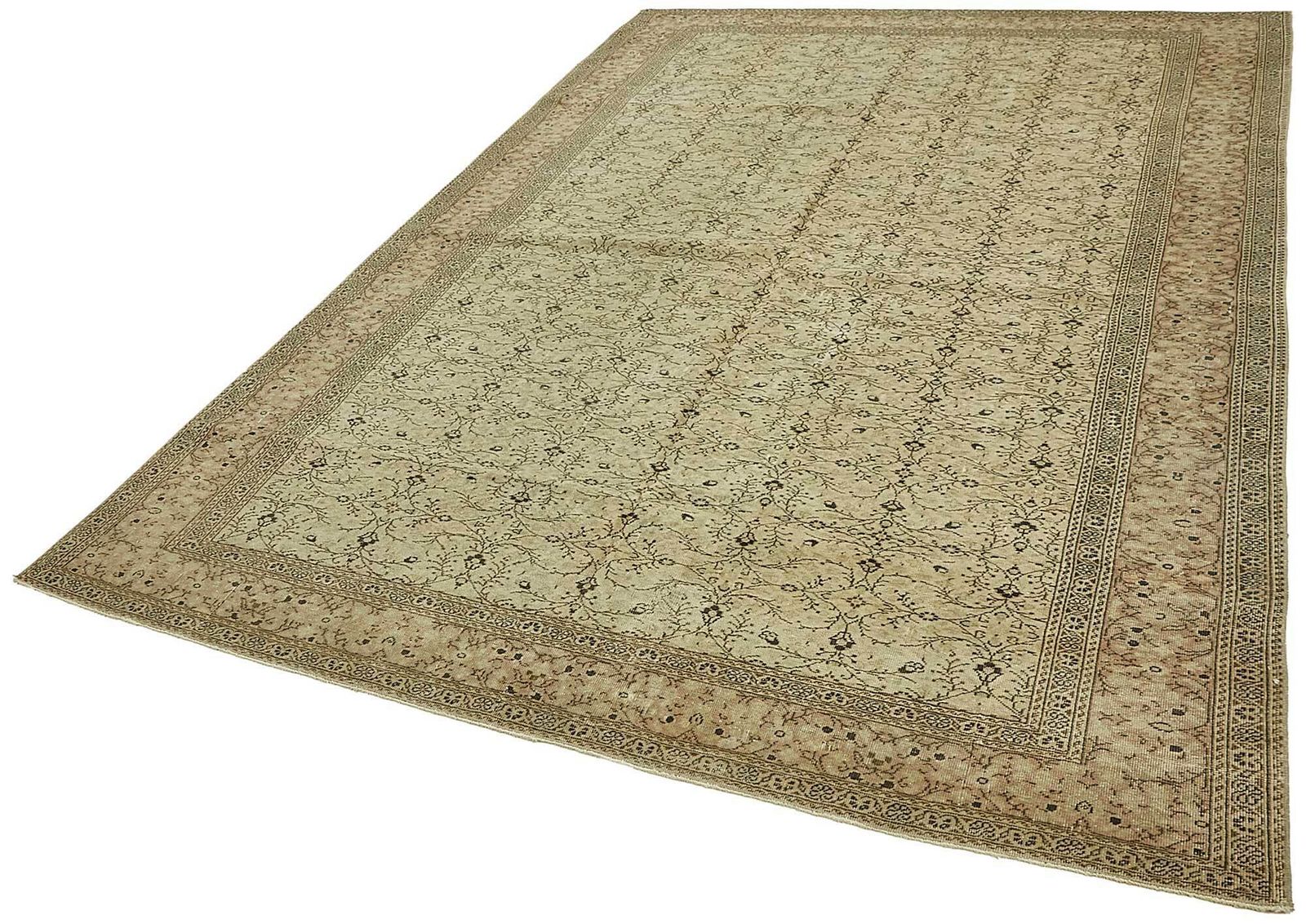 Turkish Beige Handmade Oriental Rug 195 Cm X 294 Cm photo for sale