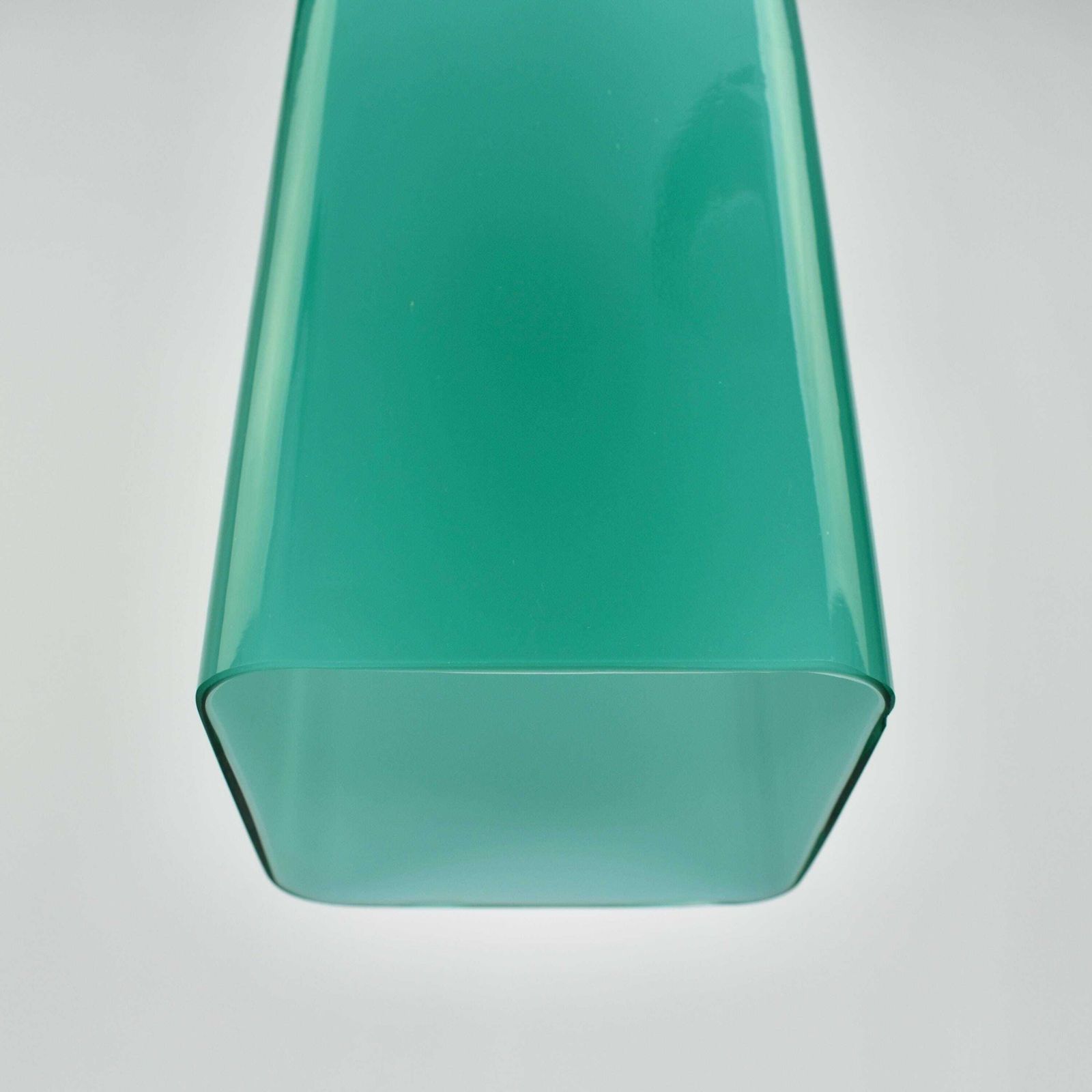 photo buy Grote Mid Century Modern Hanglamp Van Murano Glas, Gino Vistosi | Blauwgroen Rechthoekige Buis, Vintage | Venini Massimo Vignelli, Ca. Jaren 1950