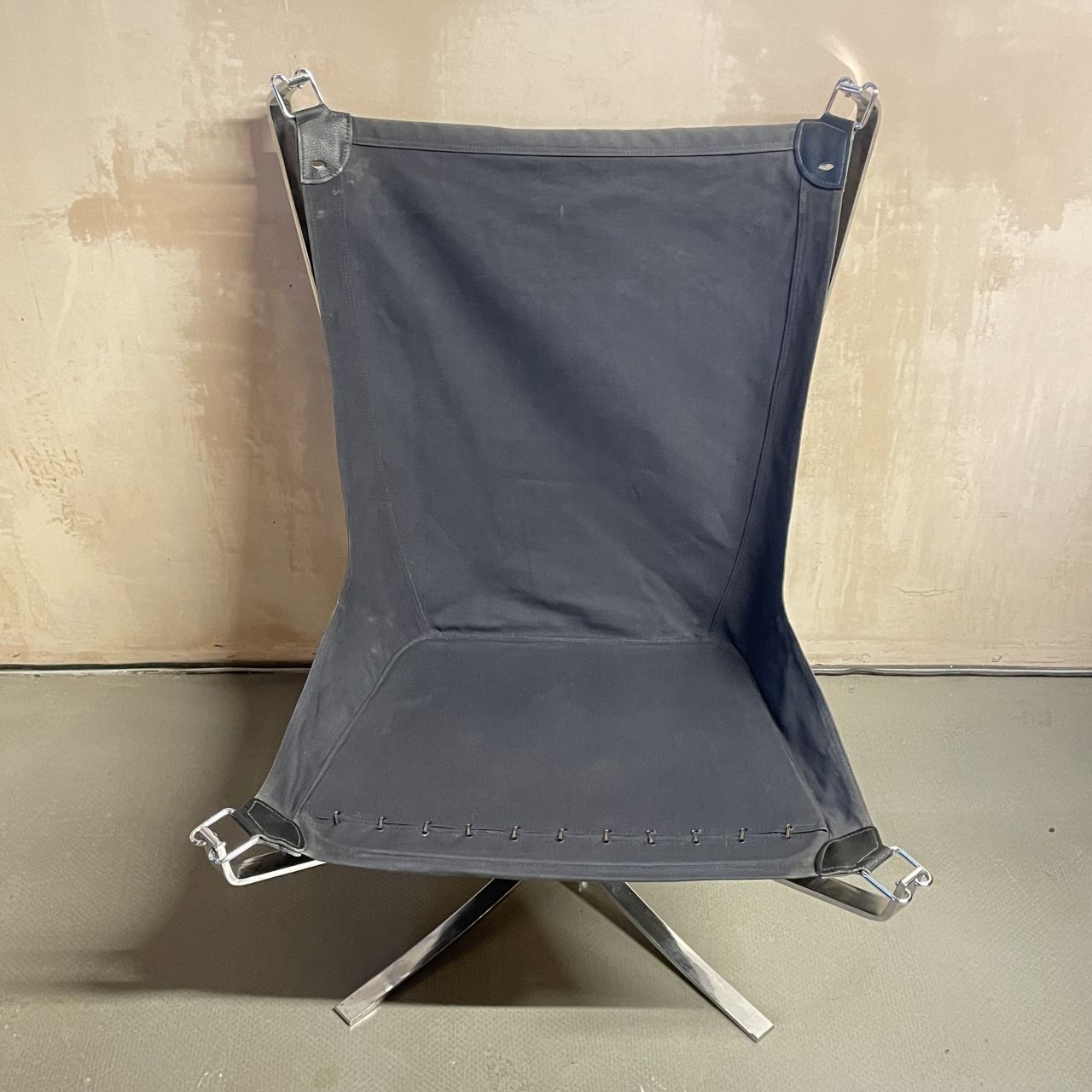 photo furniture Brown High Backed Falcon Chair By Sigurd Resell In Chrome