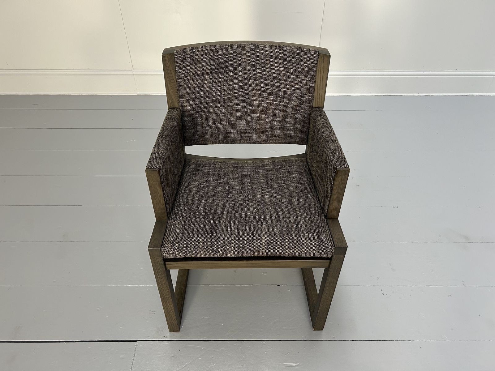 photo for sale 4 B&B Italia Maxalto "Musa" Dining Armchairs In Woven Fabric