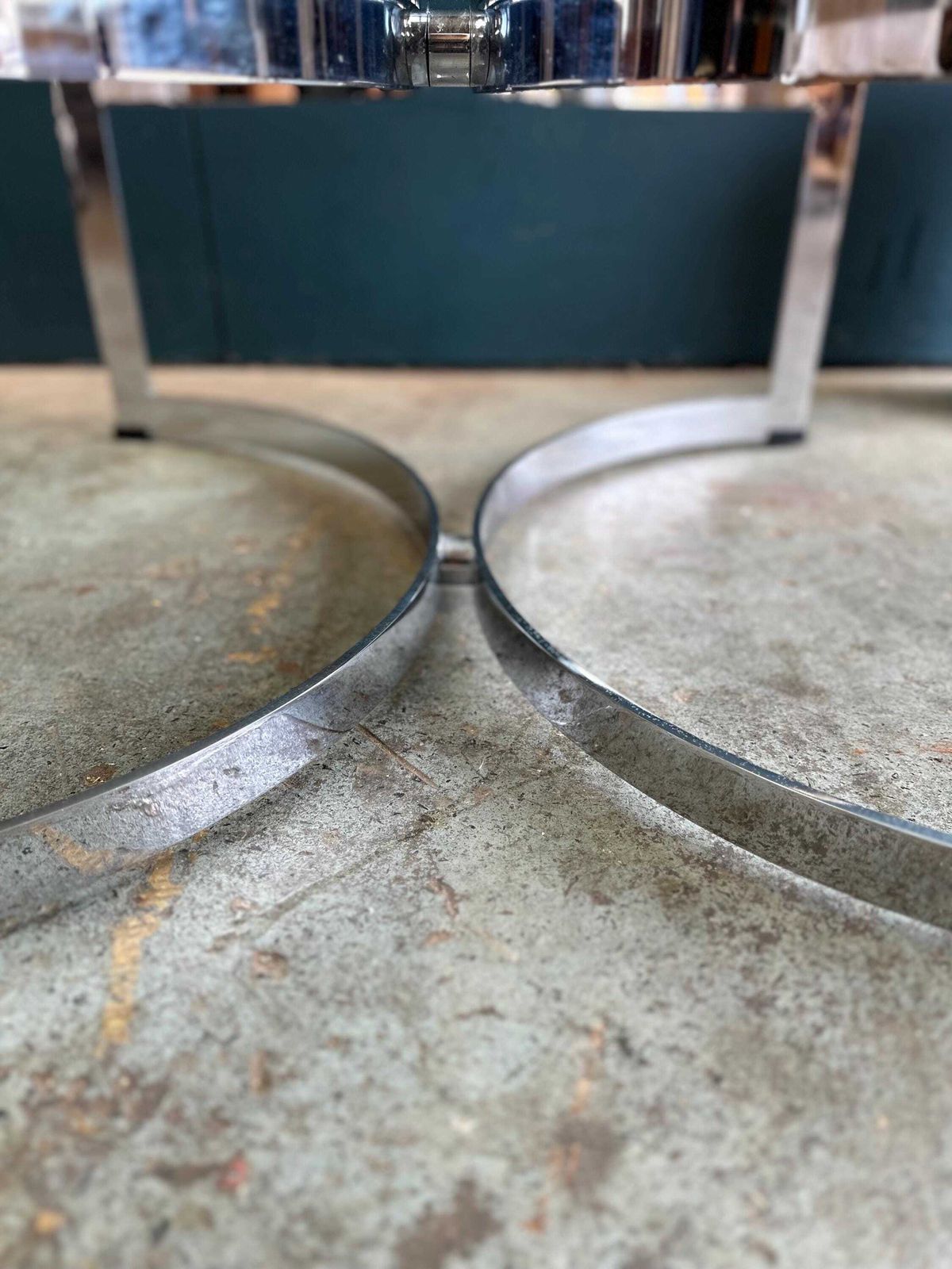 Merrow Associates Chrome And Glass Mid Century Coffee Table photo Furniture