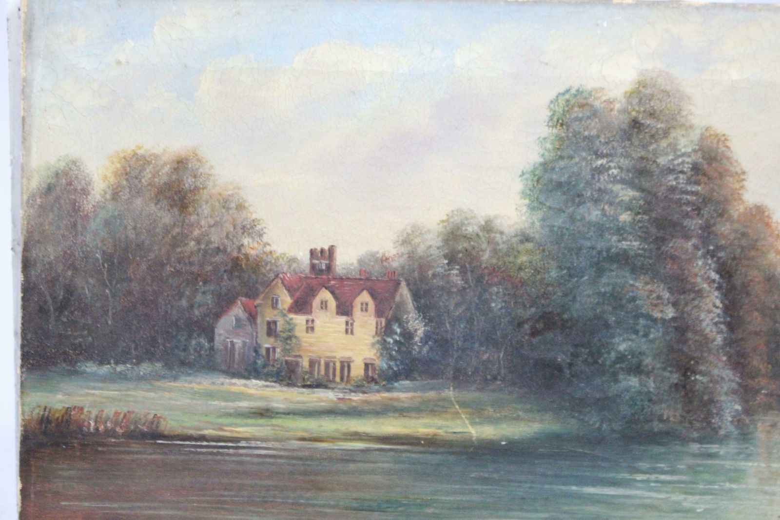 William Heath Robinson Bisham Abbey 1906 Oil On Canvas photo for sale