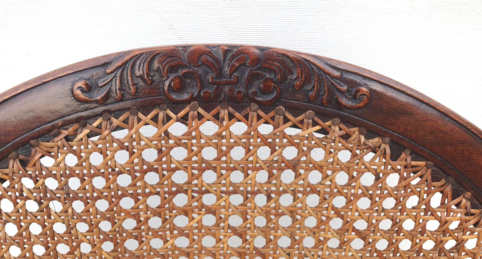 A Georgian Style Cane Back Mahogany Open Armchair photo 195.0