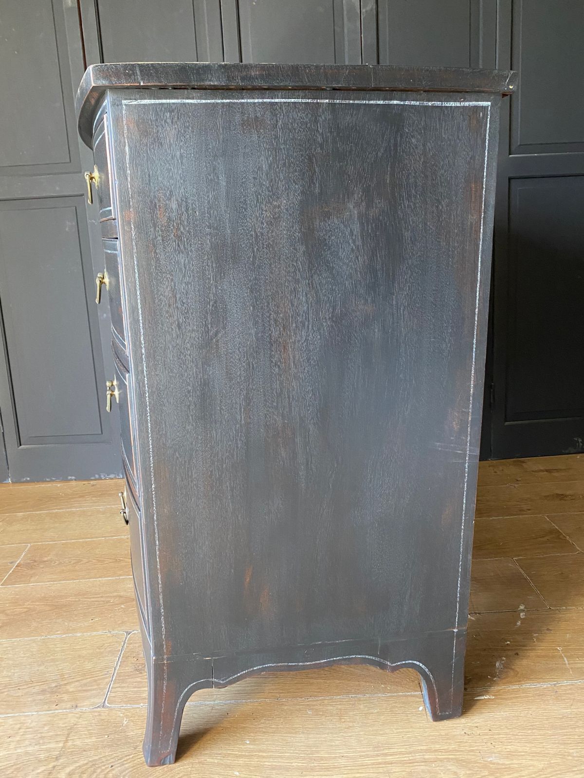 Black Bow Front Chest Of Drawers photo for sale