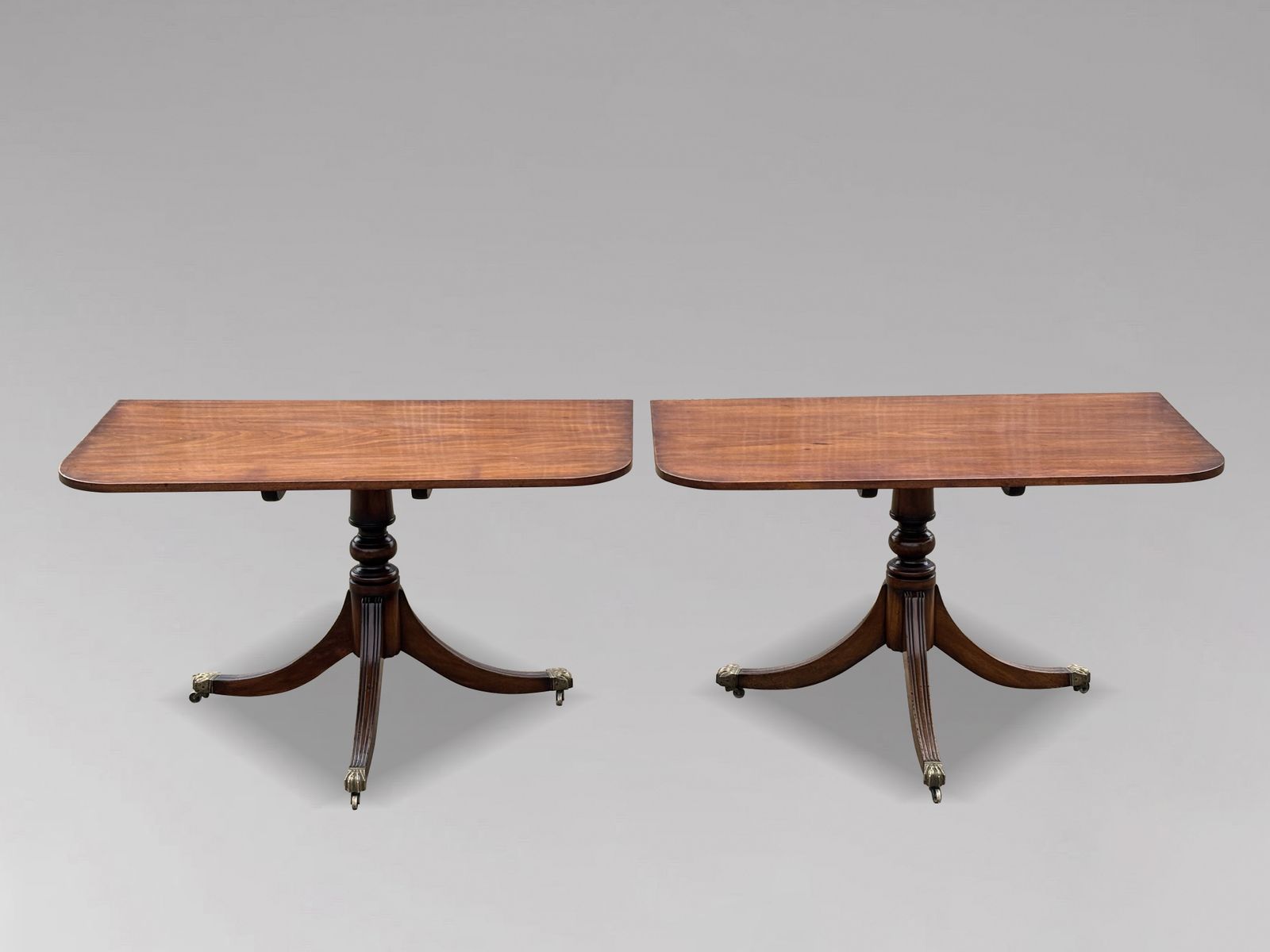 Early 19th Century Georgian Mahogany Twin Pedestal Dining Table photo Furniture