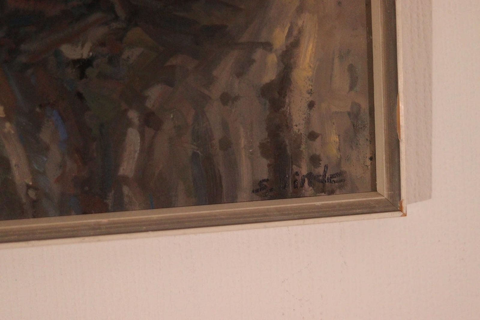 275.0 Original Mid Century  Swedish Oil On Canvas – “Toulodo” By S. Sinde – Vintage & Dated 1969, Framed  49 × 41 Cm (19.3" × 16.1") photo
