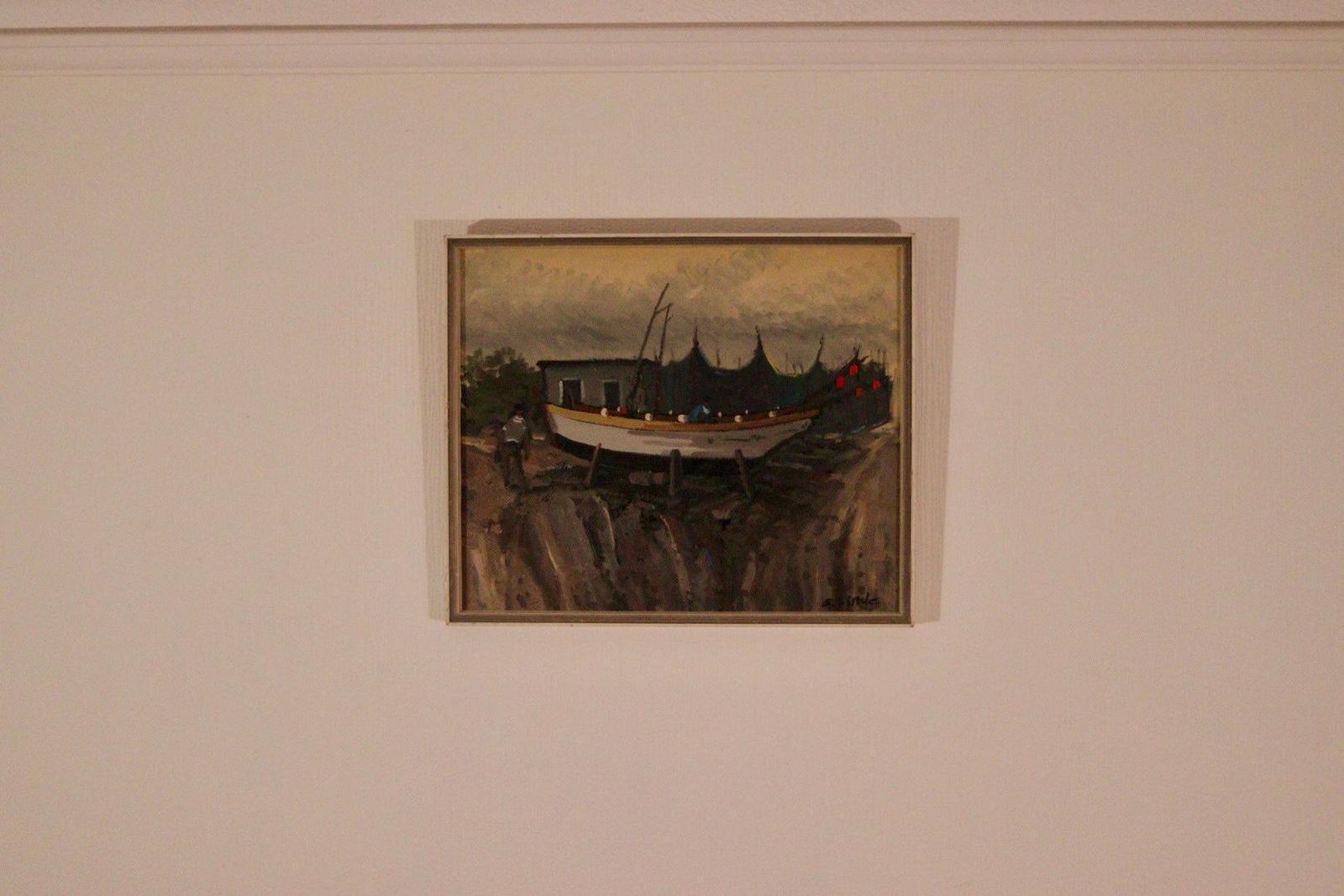 photo vinterior Original Mid Century  Swedish Oil On Canvas – “Toulodo” By S. Sinde – Vintage & Dated 1969, Framed  49 × 41 Cm (19.3" × 16.1")