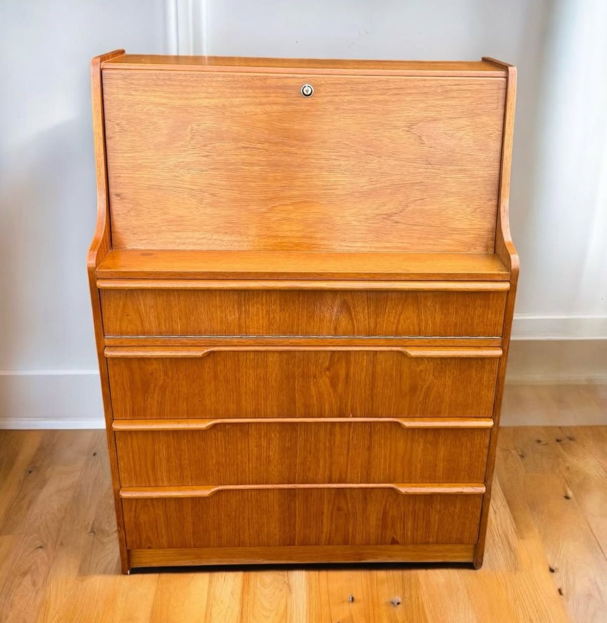 Mid Century Teak Desk, Early 20th Century photo for sale