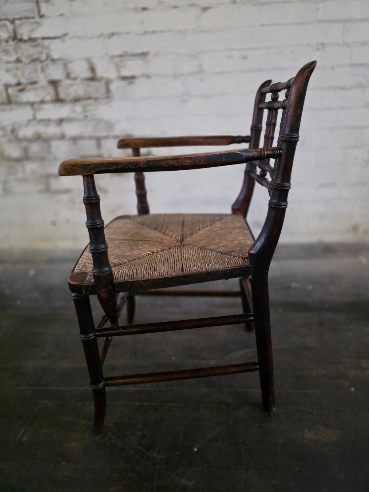 Original Antique Arts And Crafts Sussex Armchair photo buy