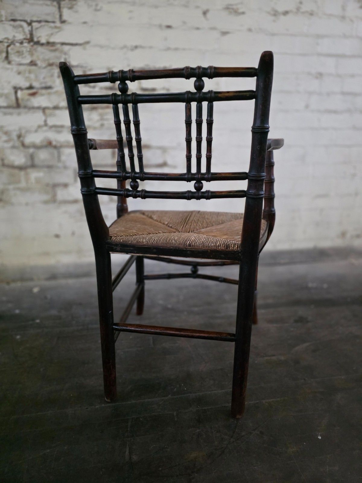 Original Antique Arts And Crafts Sussex Armchair photo vintage