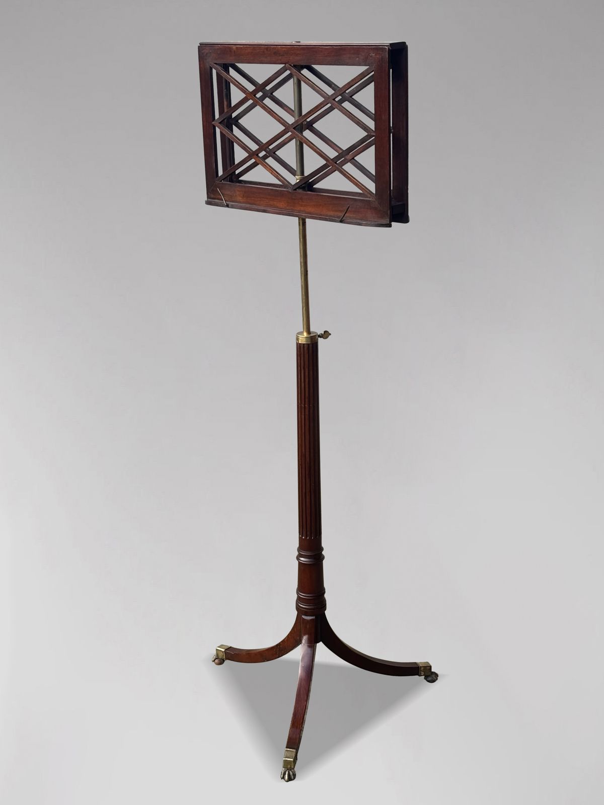Early 19th Century Regency Period Mahogany Adjustable Folding Duet Music Stand photo furniture