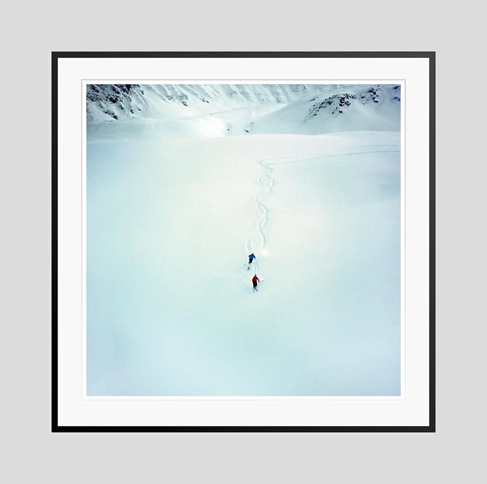 Toni Frissell 'Klosters Ski Scene' Archival Pigment Print Framed In Black photo furniture