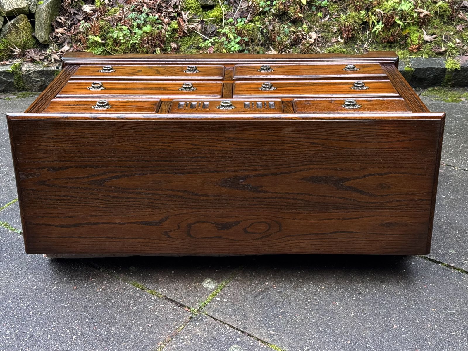 photo buy A Wood Brothers Old Charm Carved Light Oak Long Chest Of Drawers / Sideboard / Dresser Base