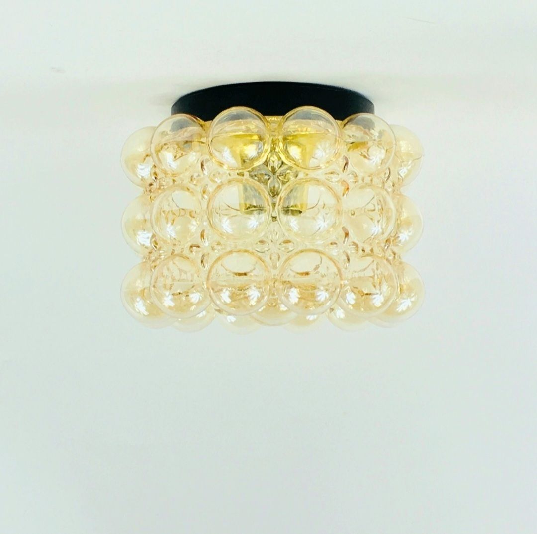 Mid Century Bubble Glass Ceiling Light By Helena Tynell For Limburg, 1960s photo Lighting