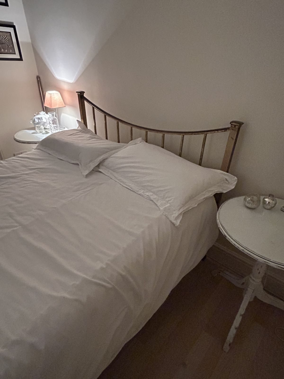 photo buy Antique Brass Double Bed And Mattress