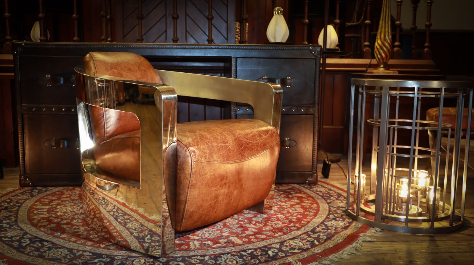photo furniture Stunning Timothy Oulton Mars Aviator Rocket Leather Armchair Antique Whisky