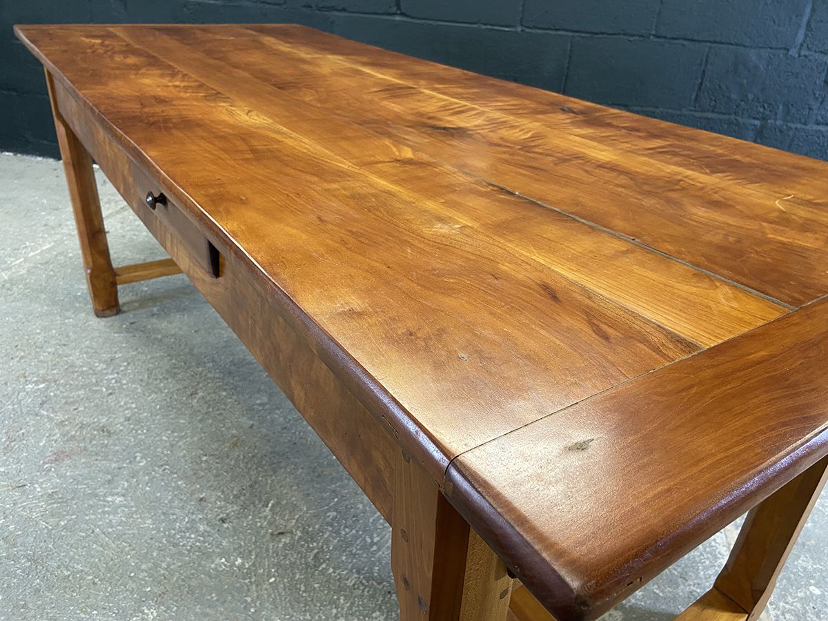 Traditional French Fruitwood Farmhouse Dining Table photo vinterior