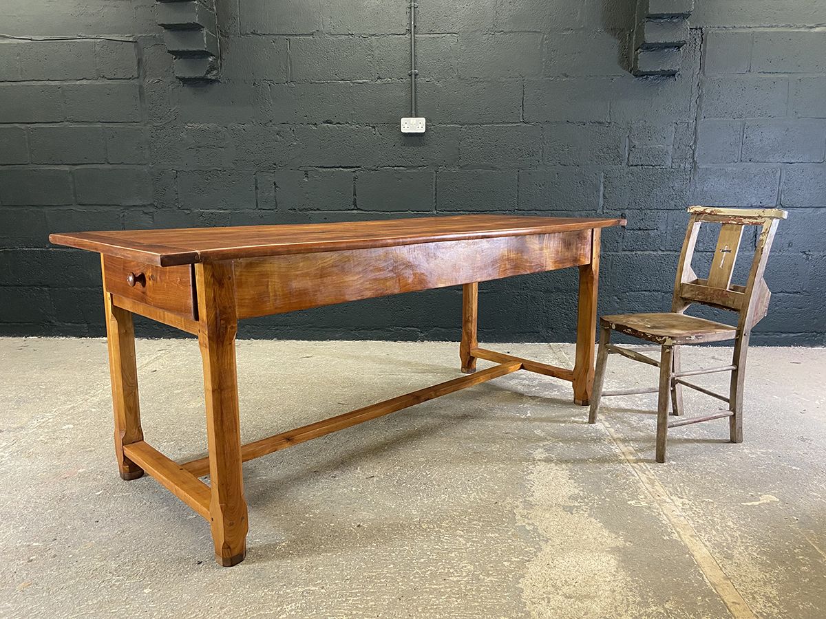 Traditional French Fruitwood Farmhouse Dining Table photo furniture