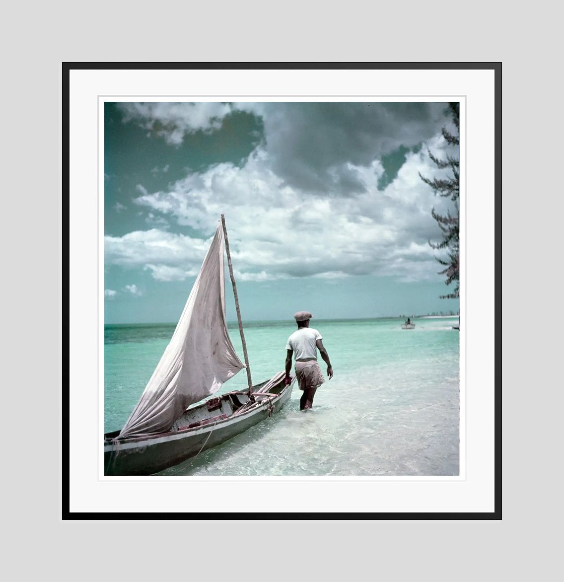 Toni Frissell 'Jamaica Boat' Archival Pigment Print Framed In Black photo furniture