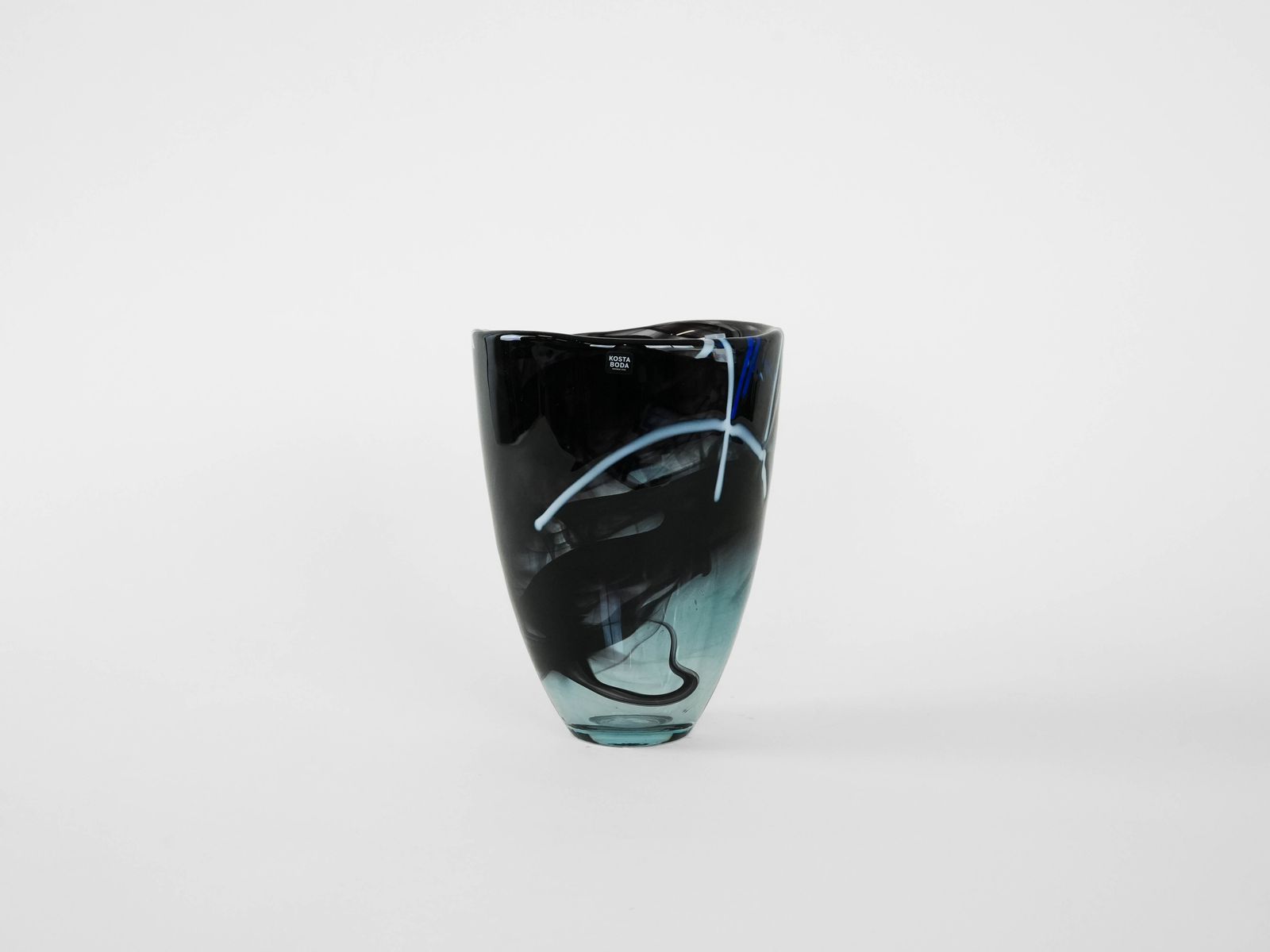 Glass Vase, Swedish Design, 1980s, Manufacturer: Kosta Boda, Designer: Anna Ehrner photo for sale