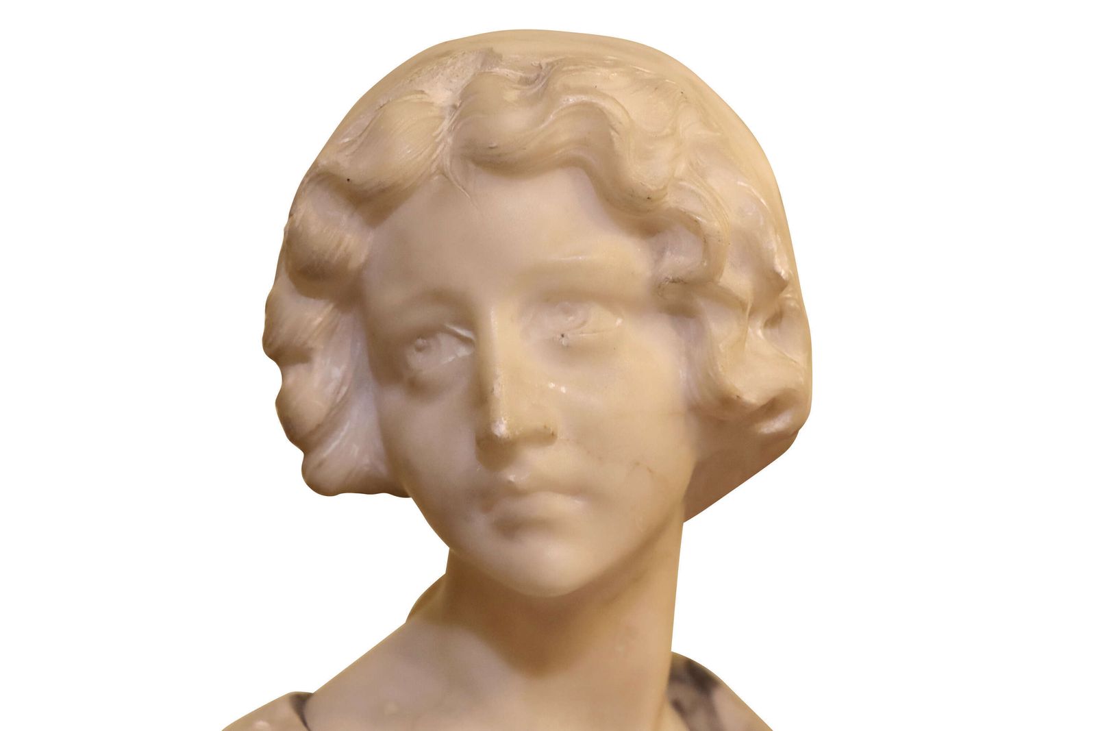 Victorian Marble Bust Of A Young Woman C.1850–1870 photo for sale