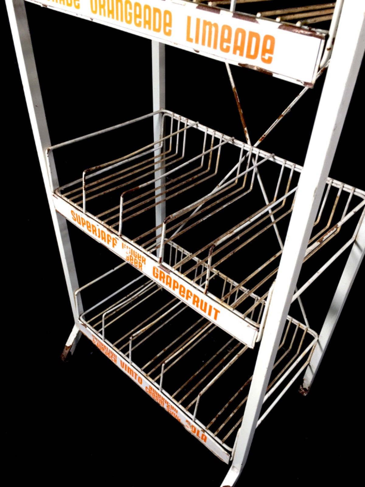 Antique Advertising Masons Drink Metal Shop Display Stand Shelf Rack C.1930 photo 285.0