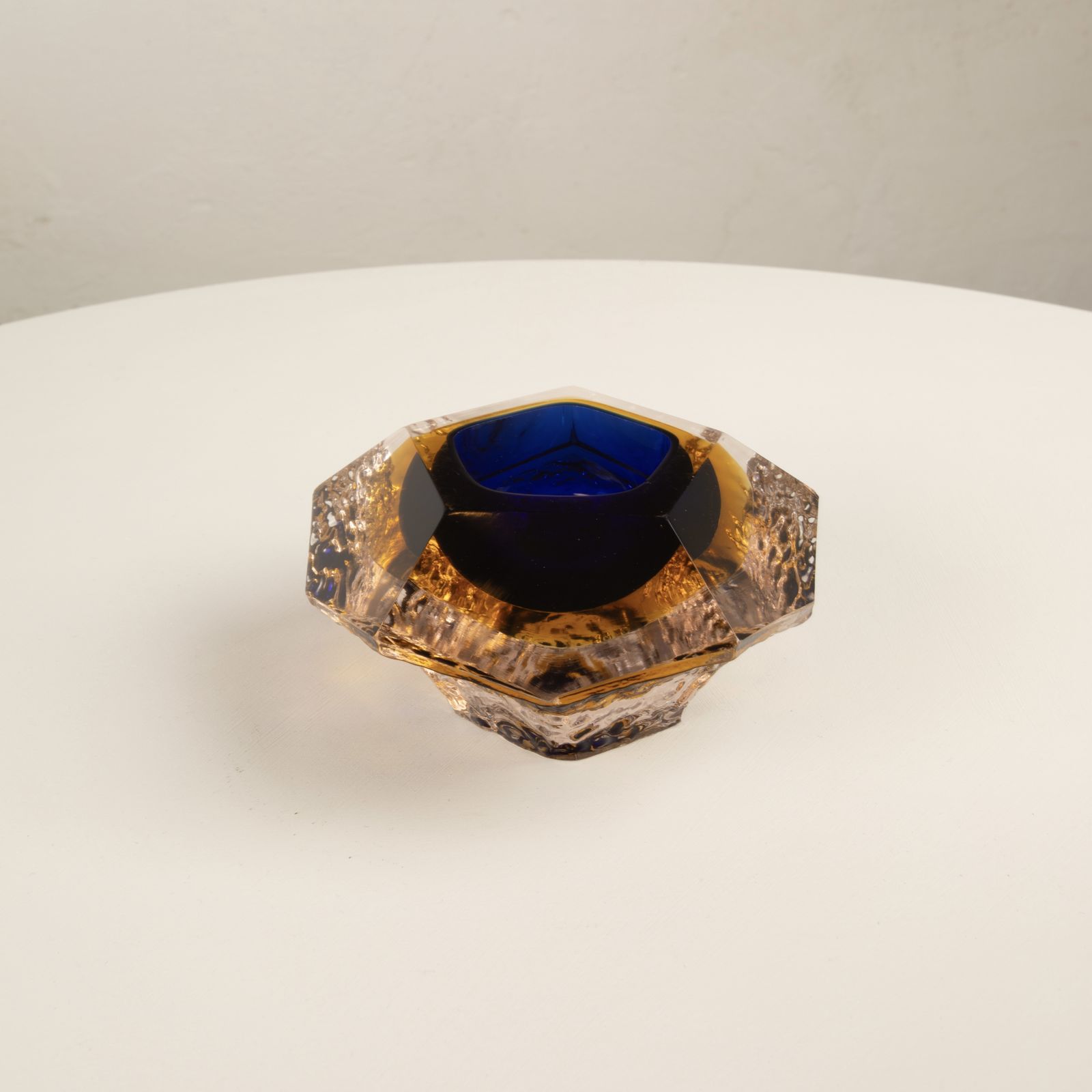 Home Decor Sculptural Ashtray In Submerged Glass By Gianfranco Mandruzzato, Murano, 1970 photo