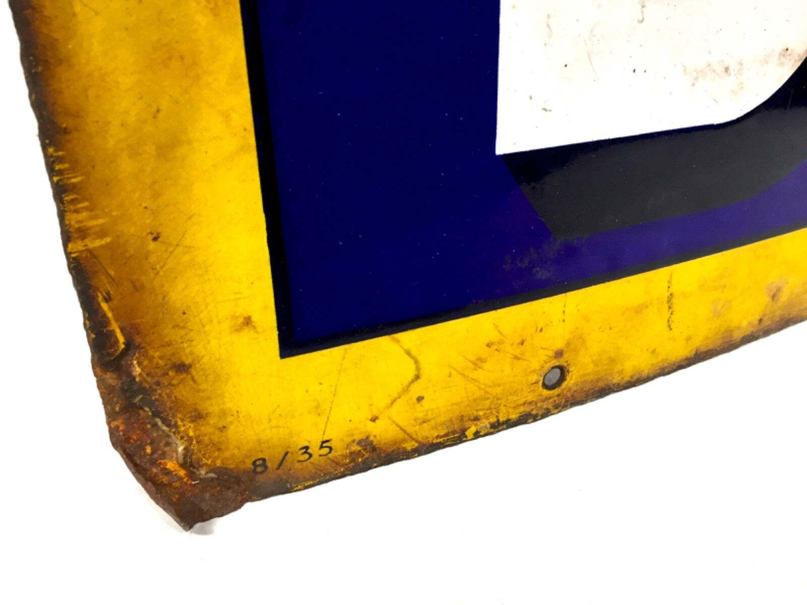 photo furniture Antique Advertising Early 20th Century Bovril Enamel Sign Blue & Yellow C.1930