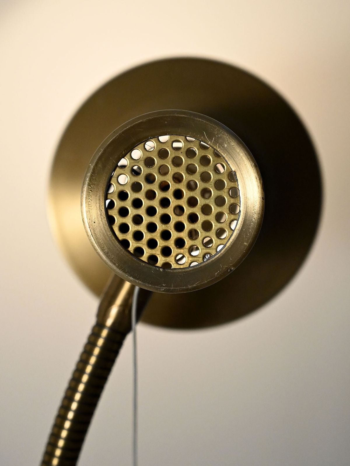 Scandinavian Golden Floor Lamp From The 1960s photo 480.0