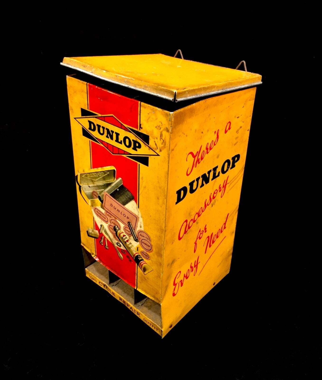 photo furniture Antique Advertising Dunlop Shop Counter Silent Salesmen Dispenser Rack Cycle