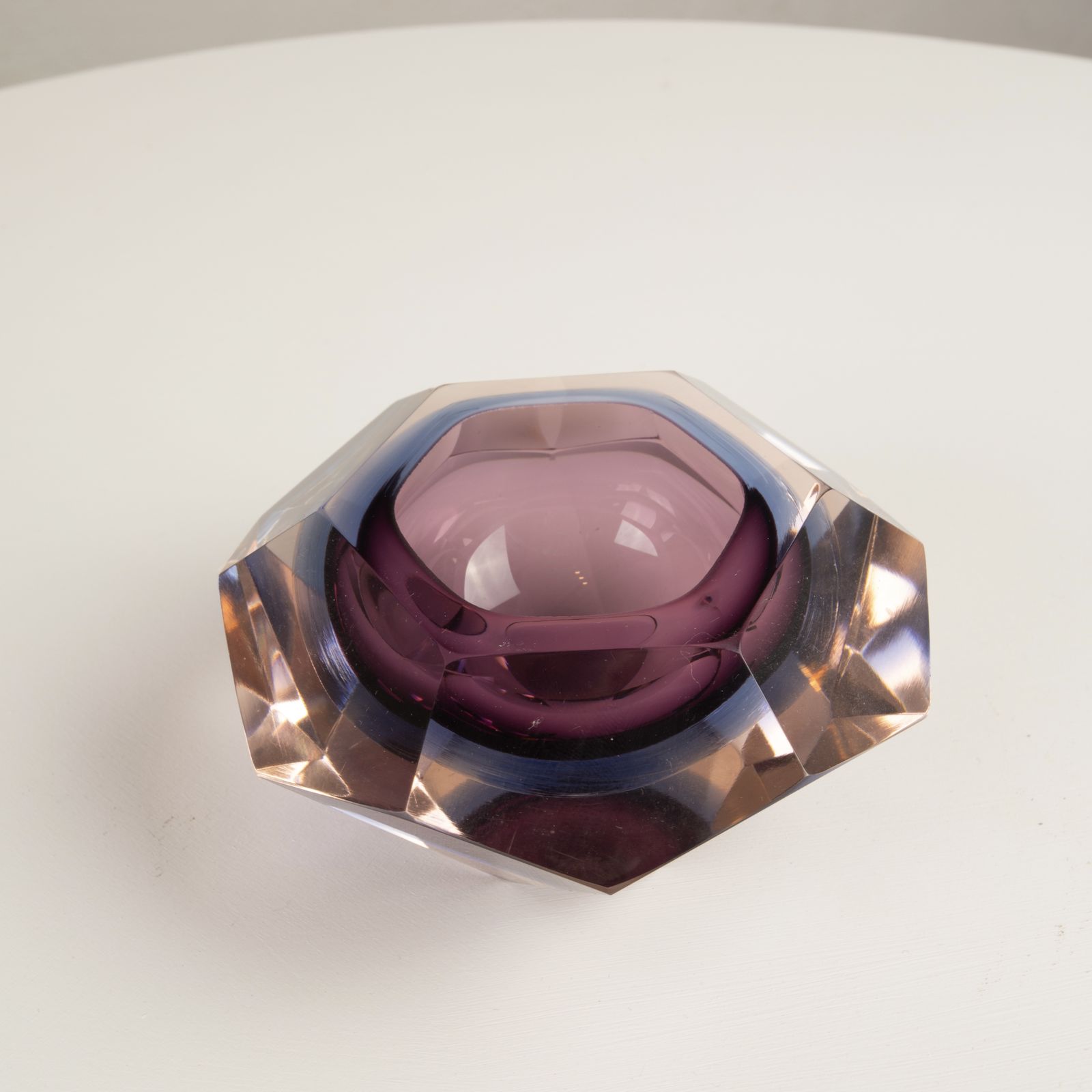 Sculptural Ashtray Attributed To Flavio Poli For Seguso Vetri D'arte, 1970 photo vintage