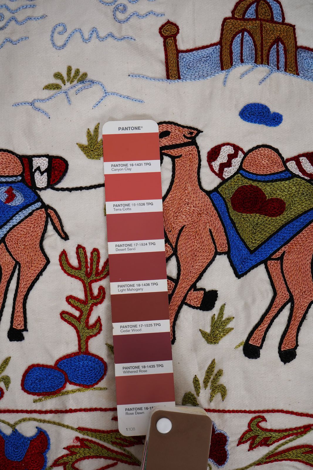 Bohemian Suzani Wall Hanging – Unique Handmade Uzbek Design   Camel Uzbek Runner 1'6'' X 6'1'' photo Textiles
