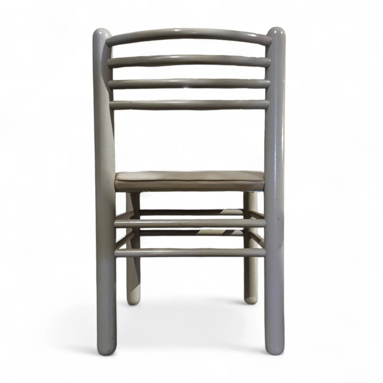 5 X Dining Chair  Light Grey Wooden Frame  Leather Seat  Germany 1970s  Labeled  Ideen Für Kuchen  Innenarchitektur photo vinterior