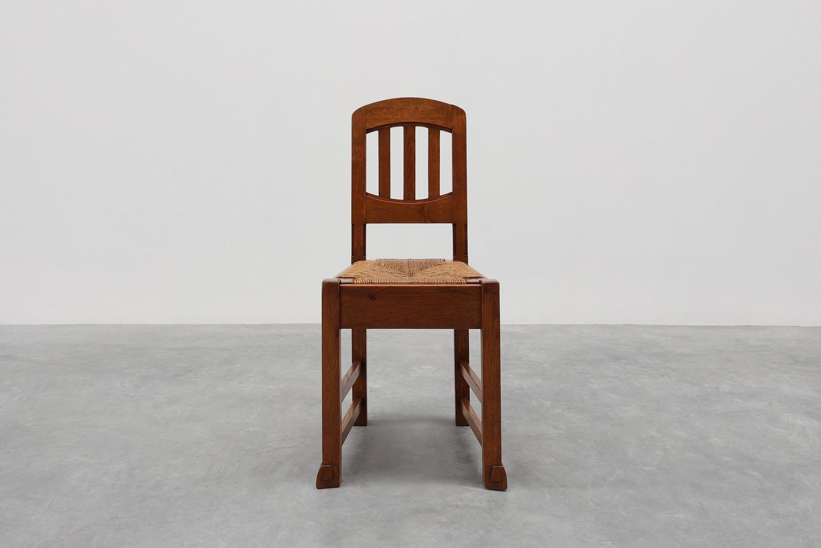 Early Art Deco Oak & Wicker Dining Chairs, Belgium, 1915, Set Of 4 photo Furniture