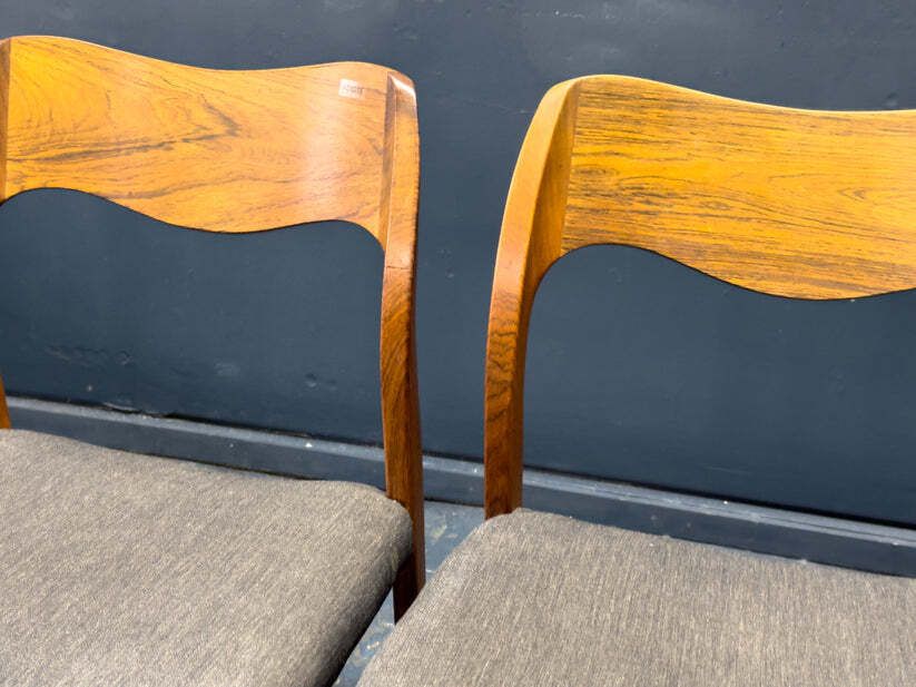 Set Of 6 Niels Otto Møller Model 71 Rosewood Dining Chairs photo vintage