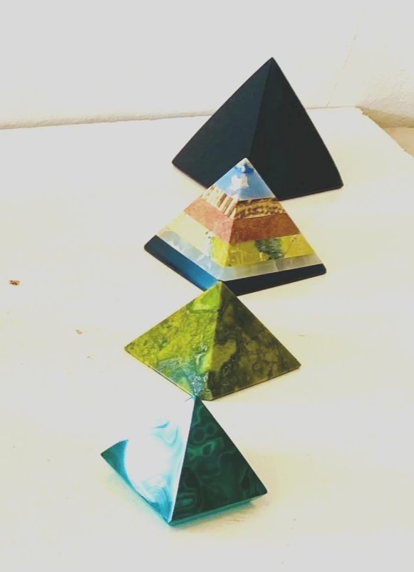 Lot Of Antique Stone Pyramids 20th Century photo for sale