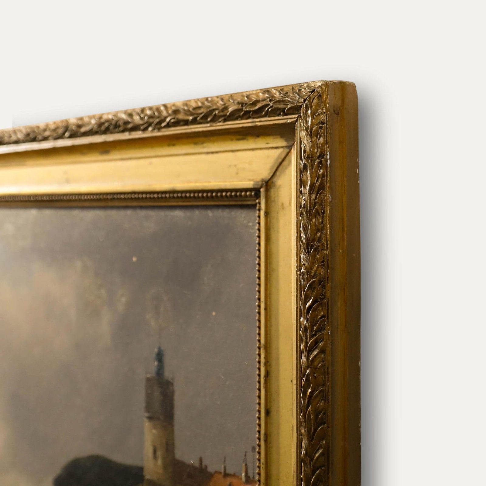 Framed 19th Century Oil The Return Of The Fishermen photo 450.0