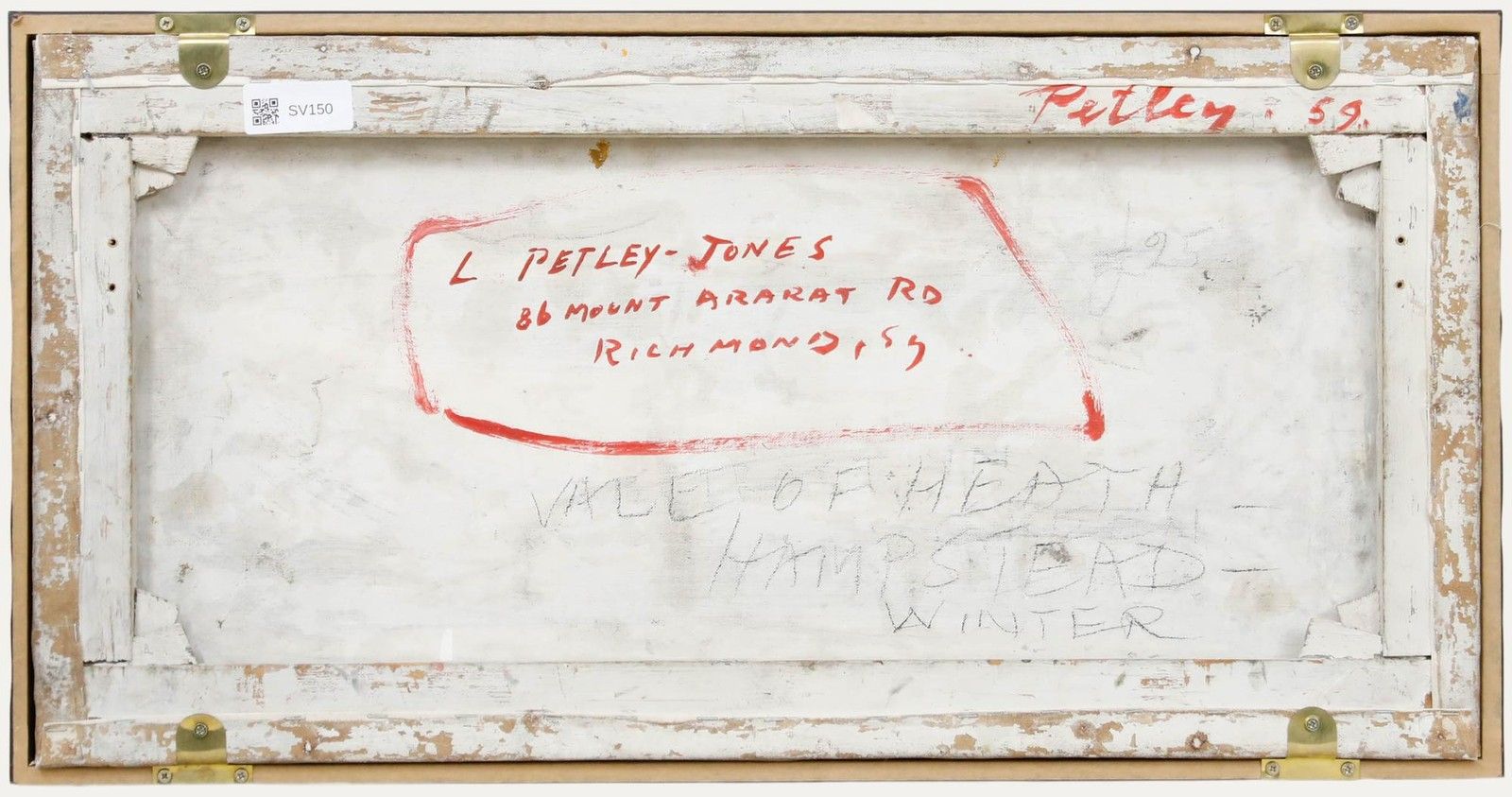 Llewellyn Petley Jones (1908 1986)  Framed Oil, Vale Of Heath, Hampstead, Winter photo for sale